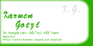 karmen gotzl business card